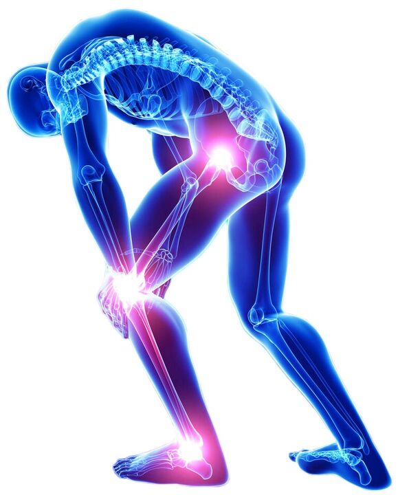Severe pain when moving is a symptom of joint disease