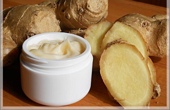 Treatment of osteochondrosis with ginger ointment