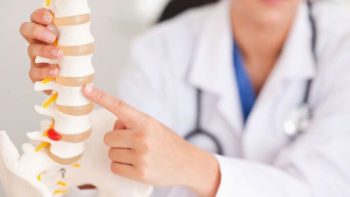 Interpretation of Lumbar Osteochondrosis on Spine Model